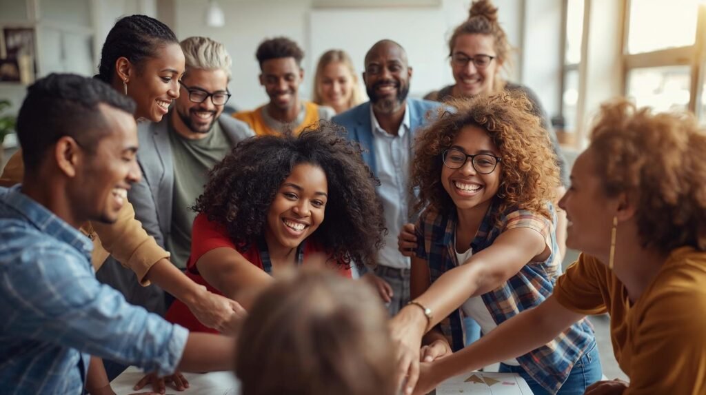 Group of partners with Super Hero's Palace